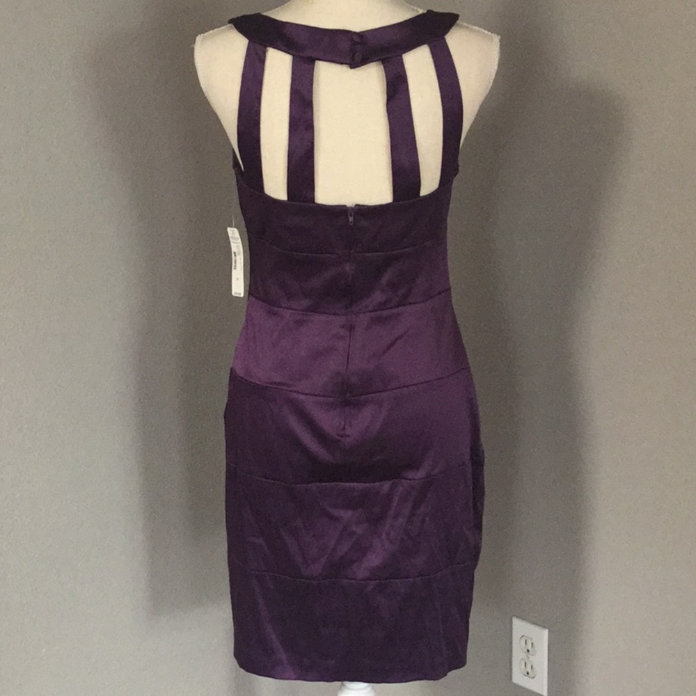 Eggplant royal purple jewel tone plum dress - Picture 2 of 6